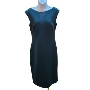 Vince Camuto Hunter Green Women's V Sheer Fitted Women's Dress Size 8